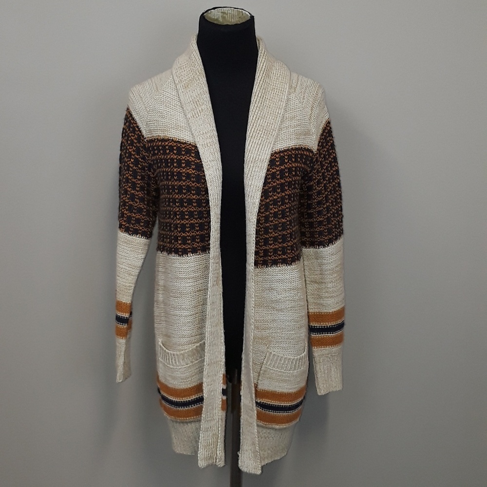 Love Marks Open Front Color Block Cardigan - image 1